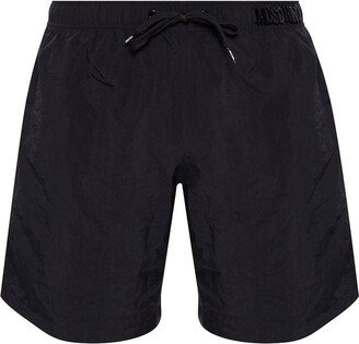 Lettering Logo Drawstring Swim Shorts