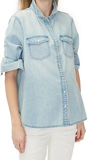 Denim Maternity Nursing Friendly Shirt