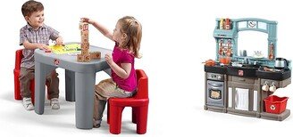 Party for Two Table & Chairs Kids' Table and Chairs Set & Best Chefs Kitchen Set for Kids – Includes 25 Toy Kitchen Accessories