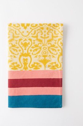 Damask-print Cotton Table Runner