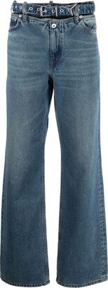 Evergreen Y Belt wide-leg jeans