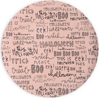 Plates: Halloween Words - Black Plates, 10X10, Pink