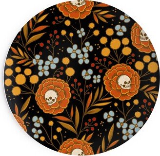 Salad Plates: Halloween Floral - Multi Salad Plate, Multicolor