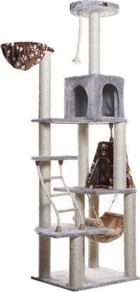 Real Wood Cat Climber Play House, Lounge Basket