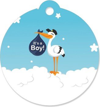 Big Dot of Happiness Boy Special Delivery - Blue It's A Boy Stork Baby Shower Favor Gift Tags (Set of 20)