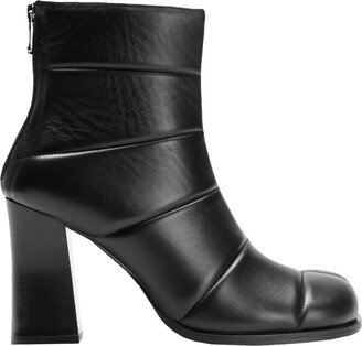 Quilted Leather Ankle Boot Ankle Boots Black