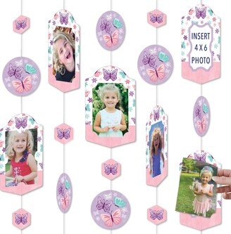 Big Dot Of Happiness Beautiful Butterfly Baby Shower or Birthday Party Vertical Photo Garland 35 Pc