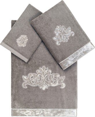 Linum Home Textiles Turkish Cotton May Embellished Towel Set, 3 Piece