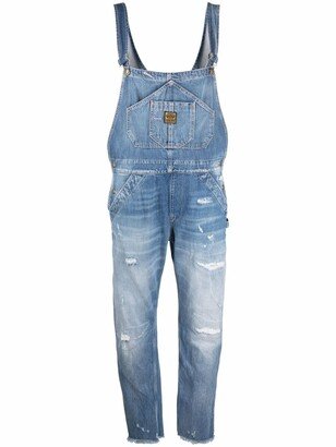 Washington Dee Cee Distressed-Effect Denim Dungarees