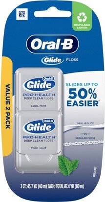 Glide Pro-Health Deep Clean Dental Floss - Cool Mint - 2pk