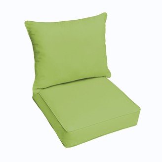 Humble and Haute Sloane Apple Green Indoor/ Outdoor Corded Chair Cushion And Pillow Set