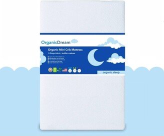 Organic Dream Certified Organic Cotton Mini 2-Stage Crib & Toddler Mattress