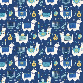 Wrap Hanukkah Llammas Blue