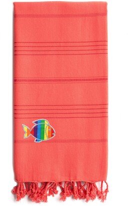 Summer Fun Pestemal Rainbow Heart Beach Towel