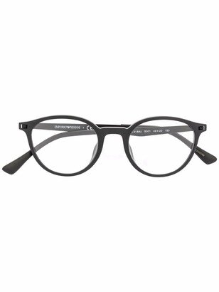 Matte Round-Frame Glasses