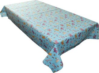 Playful Puppies Cotton Print Tablecloth/Home Kids Picnic Diner Holiday School Convention Booth Event Table Décor