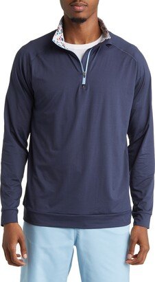 Swannies Leo Floral Contrast Quarter Zip Golf Pullover