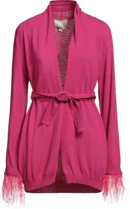 N.O.W. ANDREA ROSATI CASHMERE Cardigan Fuchsia