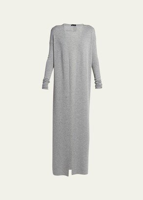 Cashmere-Blend Long Cardigan-AA