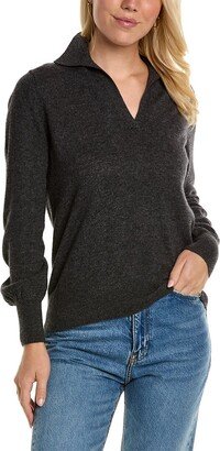 Split Neck Polo Cashmere Sweater