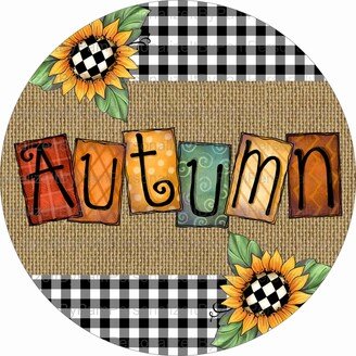 Fall Autumn Sunflower Wreath Sign, Floral Sign, Personalize It By Pam, Signs