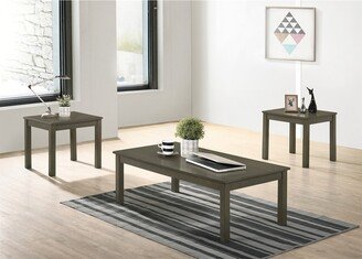 Pine Wood 3 Piece Coffee Table Set