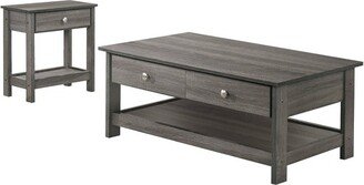 2pc Clonard Coffee and End Table Set Gray - HOMES: Inside + Out