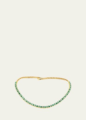 18k Yellow Gold Emerald and Diamond Collar