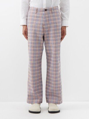 Itoh Check-cotton Relaxed-leg Trousers