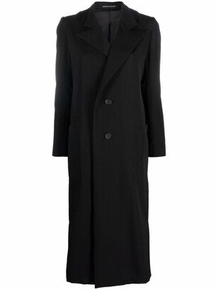 Single-Breasted Wool Coat-BU