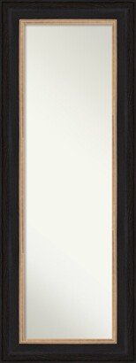 Non-Beveled Full Length On The Door Mirror 54.5 x 20.5 in. - Vogue Frame - Vogue Black - 21 x 55 in