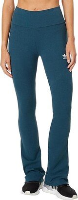 Essentials Rib Flared Pants (Arctic Night) Women's Clothing