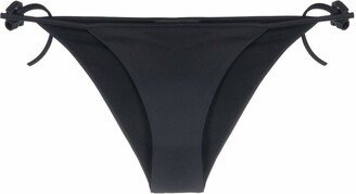 D-squared2 Woman's Black Stretch Fabric Bikini Bottoms