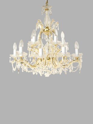 Impex Marie Theresa Double Tiered Crystal Chandelier Ceiling Light