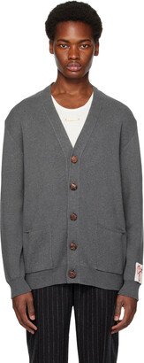 Gray Button Cardigan-AA