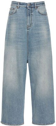 Low-crotch vintage denim jeans