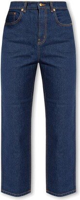 High Waist Stretched Flared Jeans