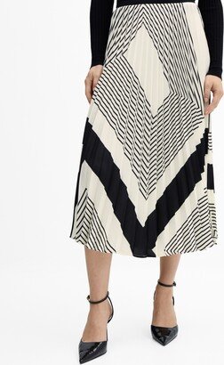 Women's Geometric Print Pleated Skirt