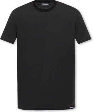 Cotton T-shirt With Logo - Black-AA