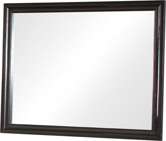 Furniture Barzini Modern Rectangular Dresser Mirror Black And White - 46.75'' x 1.25'' x 36.50''