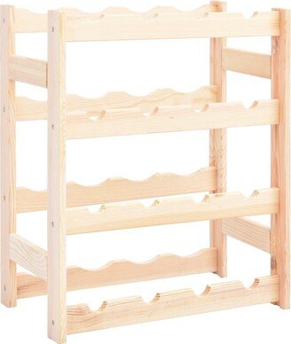 Wine Rack for 16 Bottles Pinewood - Beige/khaki