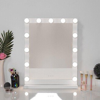 Living and Home Crystal Edge Hollywood Vanity Mirror with LED Lights-AA