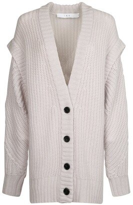 V-Neck Buttoned Cardigan-AW