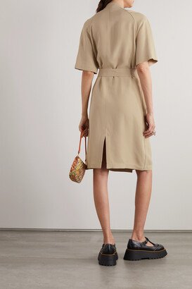 Kristin Belted Double-breasted Gabardine Dress - Neutrals