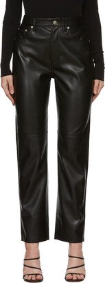 Black Vinni Vegan Leather Trousers