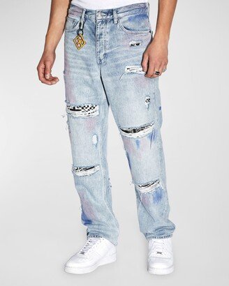 Men's Anti K Streets Kolor Ripped Jeans