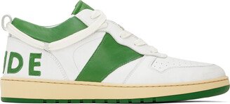 White & Green Rhecess Low Sneakers