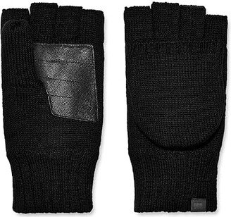 Knit Flip Mitten with Recycled Microfur Lining (Black) Extreme Cold Weather Gloves