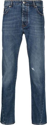 Distressed-Effect Slim Jeans