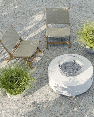 Gravel Stone Round Fire Table